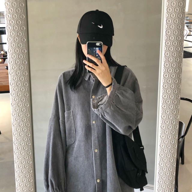 コーデュロイシャツワンピース 1011 200203034 Rripcord リップコード 韓国ファッション通販