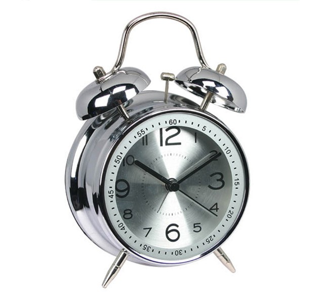 レトロデザイン目覚まし時計 銀時計盤 Silver 目覚まし時計図鑑