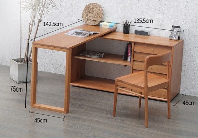 受注生産 職人手作り デスク 学習机 パソコンデスク オフィス 机 収納 家具 木目 天然木 無垢材 エコ Lr 906 Lr Furniture