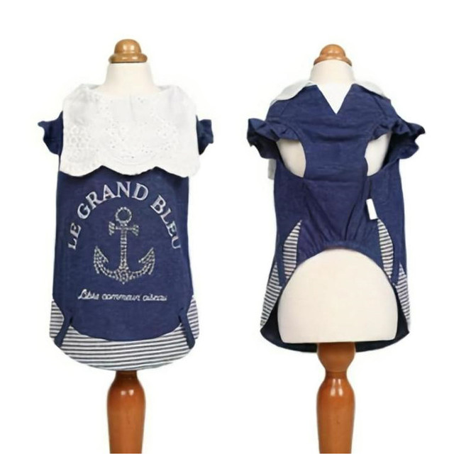 Dogypoo 犬服 春夏 ワンピース マリン柄 Mサイズ Moa S Favorites