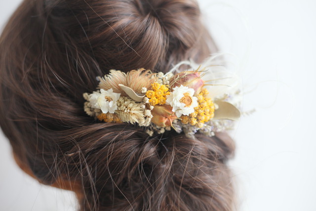 送料無料 ナチュラルカラーのドライフラワーコーム Mサイズ Fleurlilas フルールリラ Wedding Flower Accessory 前撮りブーケ ヘッドパーツ 送料無料 ナチュラルカラーのドライフラワーコーム Mサイズ Fleurlilas フルールリラ Wedding Flower Accessory 前撮りブーケ ヘッドパーツ