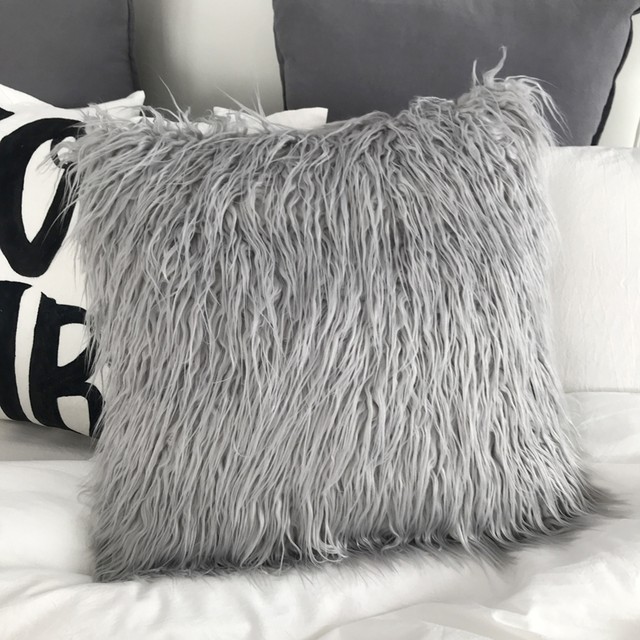 ふわふわ ロングファー クッションカバー Roomfort