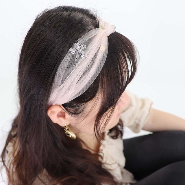 ターバン 幅広 ヘアバンド オシャレ レディース ヘアアクセサリー チュールレース 生地 Select Shop Re Start By Tsunami