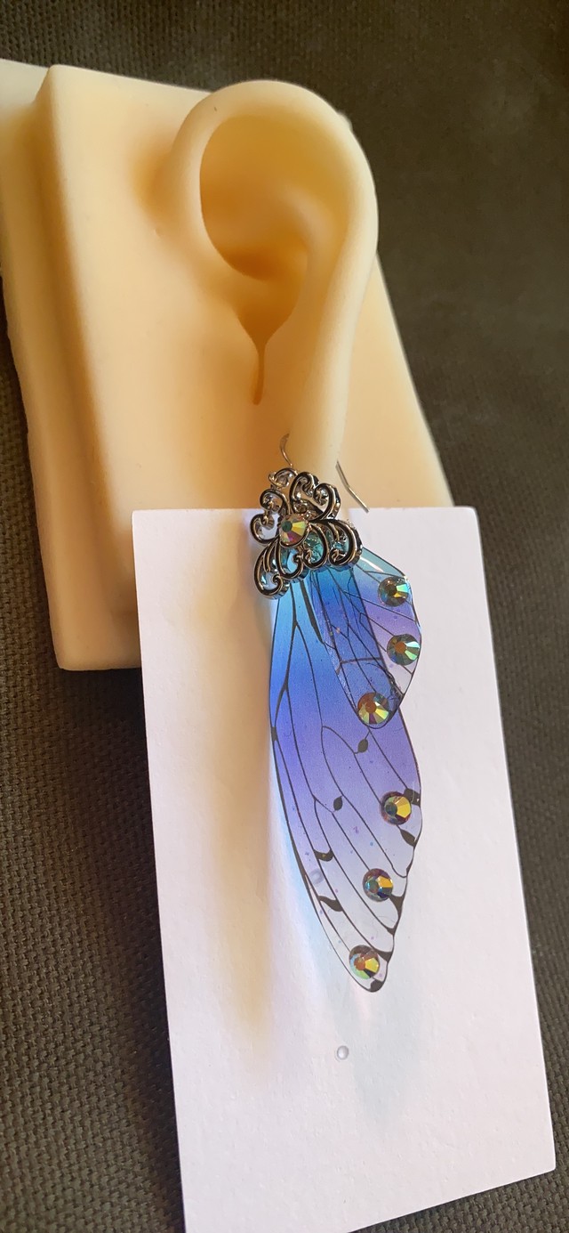 美しい蝶の羽根グラデーションモチーフ豪華版 両耳 八四色 やよいろ