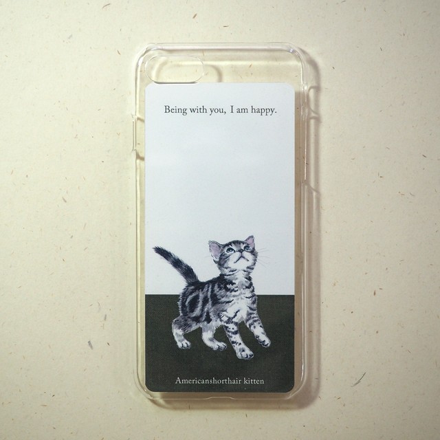 猫 Iphone ケース アメリカンショートヘア イラストb 猫汕雑貨店
