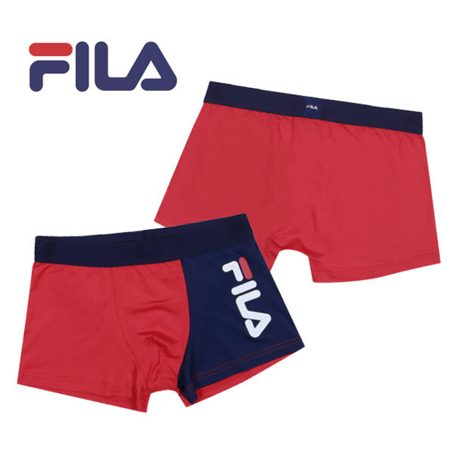 Fila フィラ ロゴ レッド アンダーウェア メンズ 無地 ボクサー パンツ Luxzunderwear