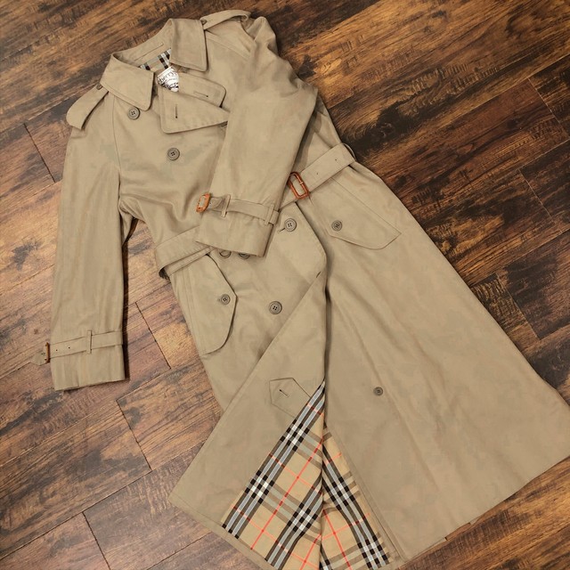 Burberrys Burberry バーバリー トレンチコート ノバチェック レディース メンズ 兼用可 Fd0 039 41 中古品 B67 Vintage Brand Tokyo Accessories