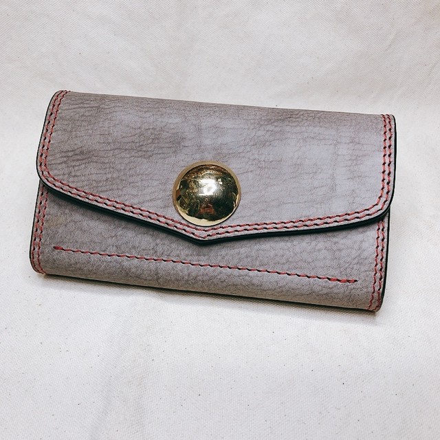 1 11再販 使い易さ抜群 ギャルソン ロングウォレット オイルレザー ライトグレーヌメ革 ナチュラル Leather Works Z Z レザー ワークスジィーズ