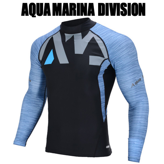 Aqua Marina アクアマリーナ Division ラッシュガード 長袖 メンズ ブルー ガムシャラナスポーツ