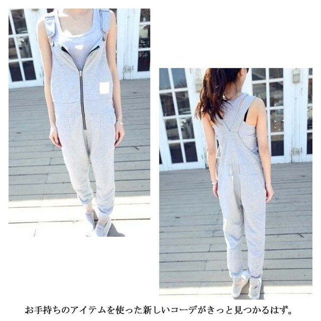 人気のファッショントレンド 最高のスウェット サロペット コーデ