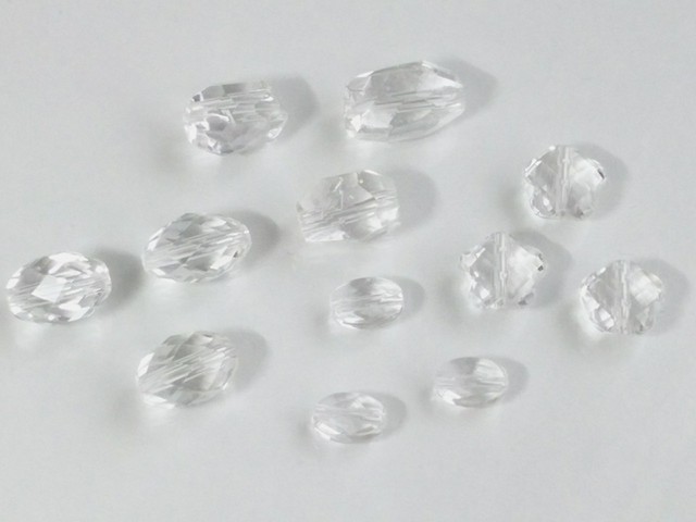 水晶 カットビーズ ４種類セット 12石 Stones