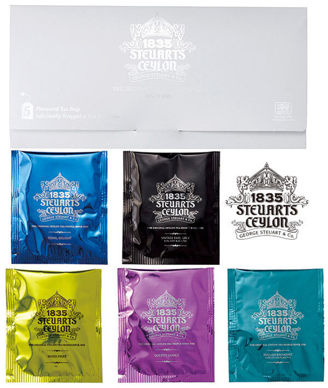 ジョージスチュアートのフレーバーティー5種類入りのプチギフト1個 営業日3 5日で出荷予定 ウェディング 結婚式 紅茶 ティーバッグ バレンタイン ホワイトデー Sg G 037 幸せデリバリー リングピローなどの結婚式アイテム 手芸用品の通販