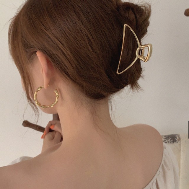 簡単髪留め 大人 ヘアピン おしゃれ 可愛いワニクリップ ヘアクリップ ゴールド シンプル バンスクリップ 髪留め クリップ 韓国 まとめ髪 ネット通販 購入 激安 10代 代 30代 40代 春 夏 秋 冬 Roprot ロプロット ファッション レディースアパレル販売