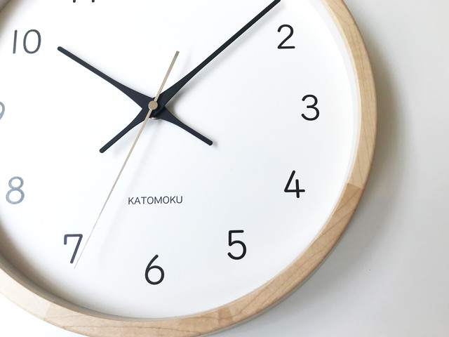 新着商品】KATOMOKU plywood clock 22 電波時計 ライトの+