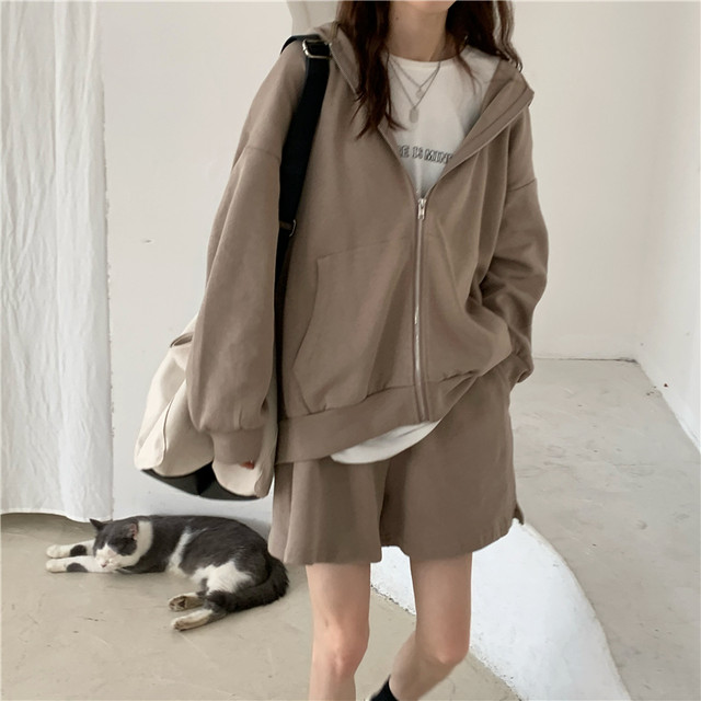 〈カフェシリーズ〉ゆるパーカーセットアップ【loose parker set up】