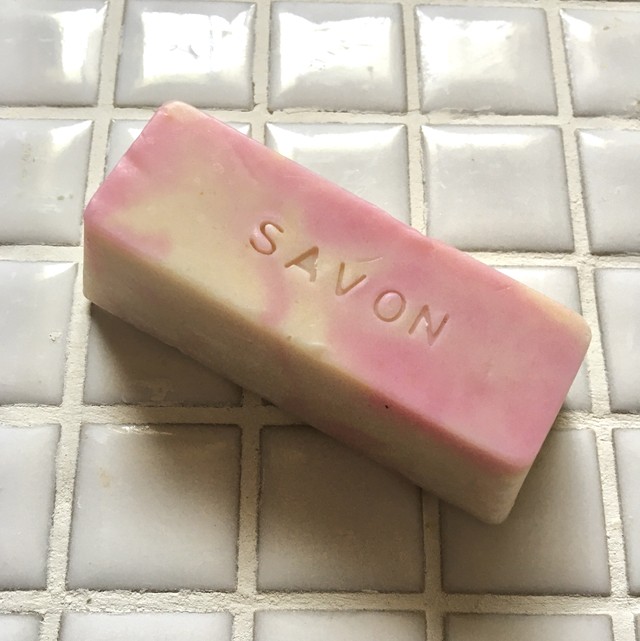 ピンクローズマーブル石けん Savon De Largo