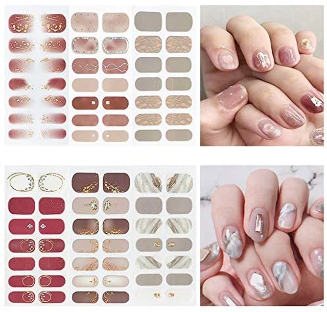 Jpcs ネイルシール 手用 ６枚 ネイルステッカー 手の爪 3ｄネイルシール ネイルデザイン ネイルアート ジェルネイル 花 可愛い レディース 初心者 C Japan Classic Store