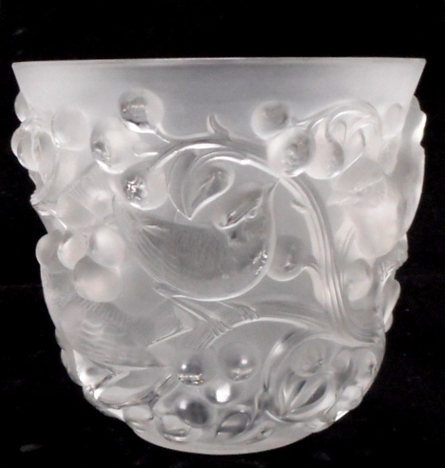 ルネ ラリック アヴァロン Avallon クリスタル花瓶 年 Lalique 直径16 5 Ttppxa