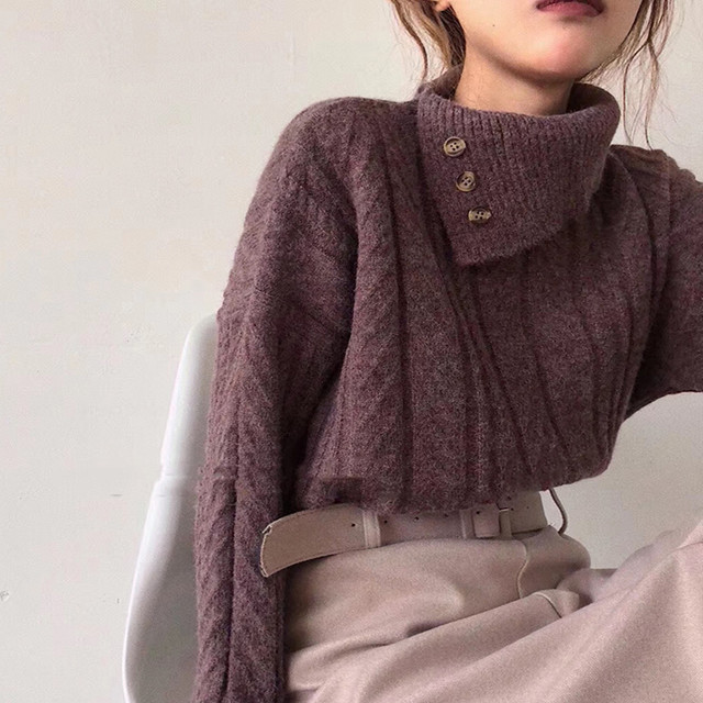〈カフェシリーズ〉タートルネックプルオーバー【turtle neck sweater】