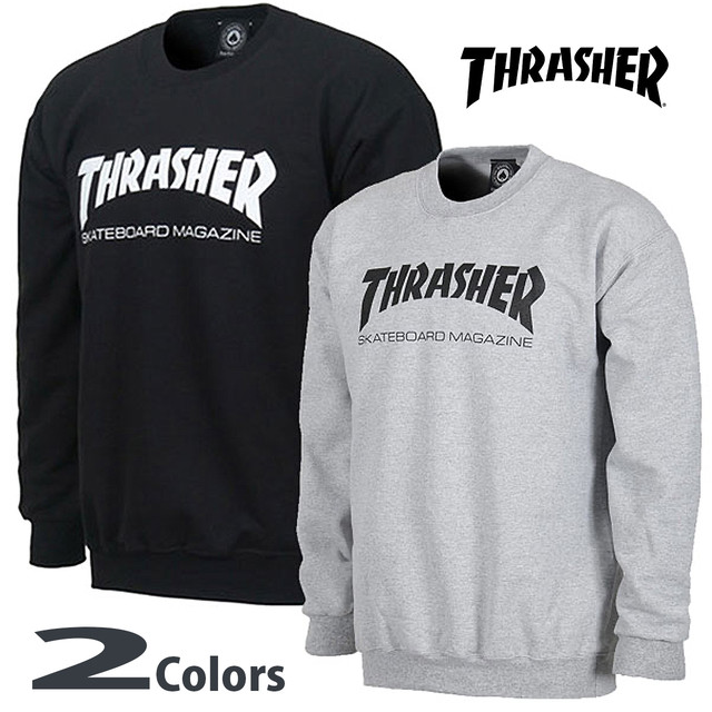 Thrasher スラッシャー スウェット トレーナー スケーター スケートブランド ストリートファッション Skate Mag Crew 2カラー Trend Design