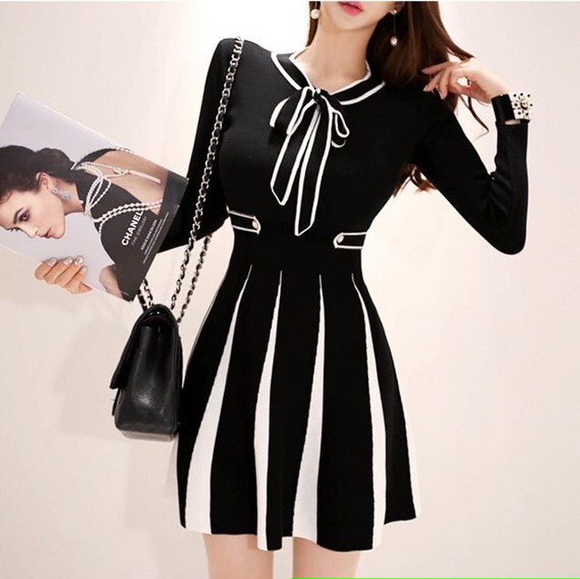 お上品バイカラーワンピース Selectshop Alice