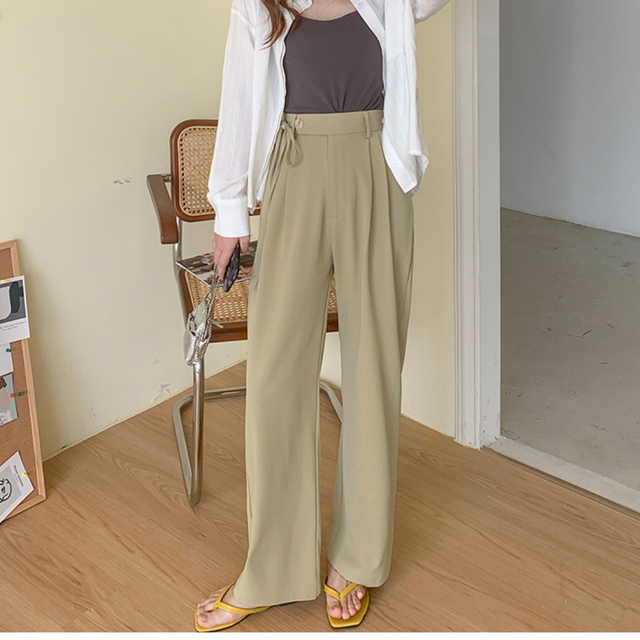 サイドリボンドレープパンツ【side ribbon drape pants】