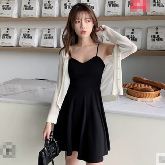 全2色 選べる丈 ワンピース キャミソールワンピ ミディ丈 ショート丈 セットアップ ツーピース カーディガンセット 羽織 フレア Aライン 大人可愛い カジュアル お出かけ デート リゾート 夏 秋 Like Fashion