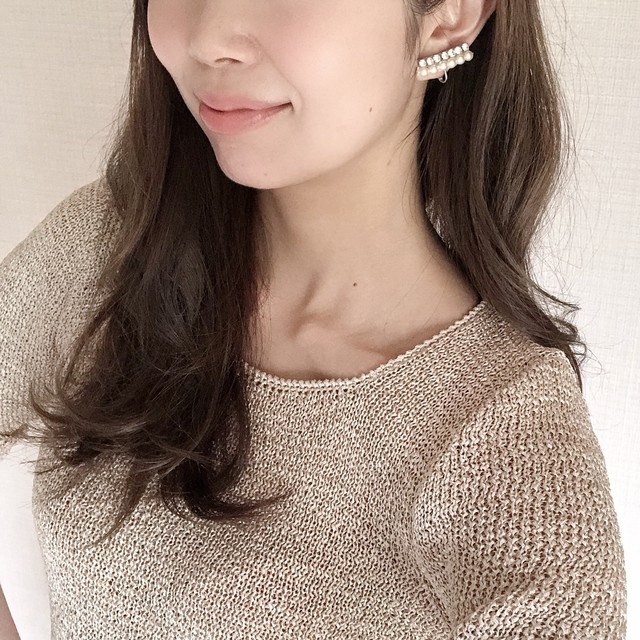 【イヤリング】パールバーイヤリング 人気のアクセサリー