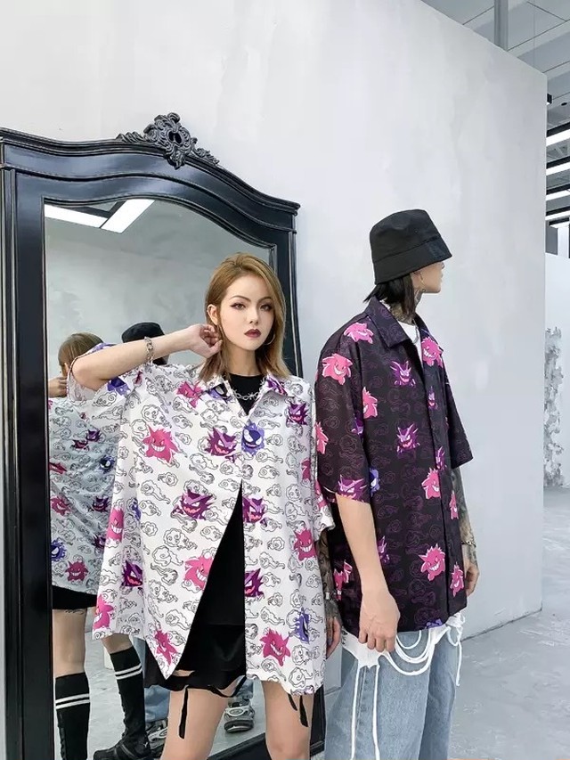 お取り寄せ商品 トップス シャツ 柄シャツ 原宿 ゆめかわいい 病み可愛い 半袖 サブカルチャー Candy Melts