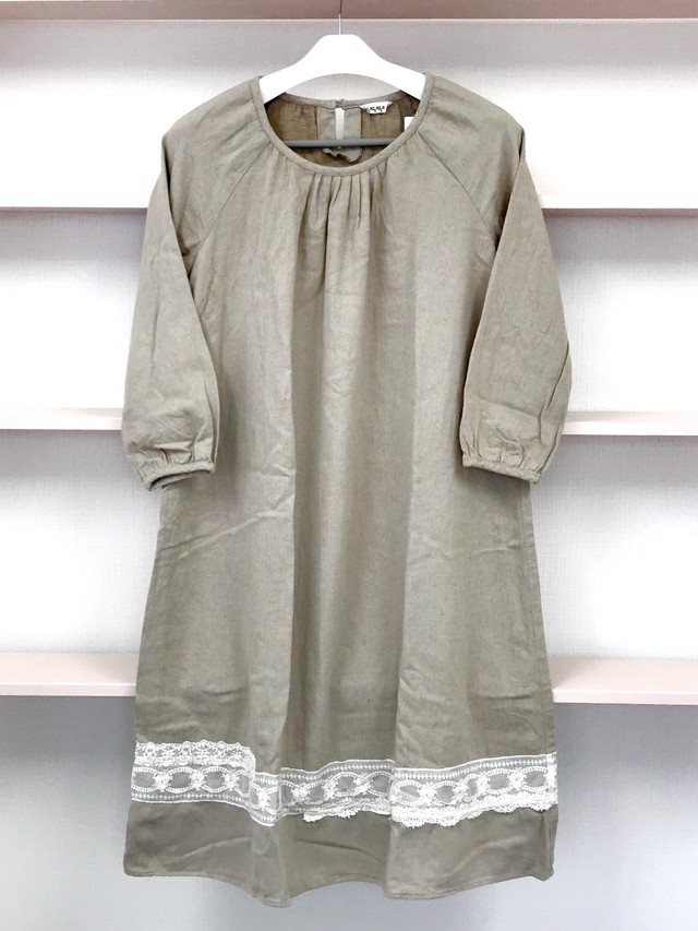 サマンサモスモス Sm2 綿麻ワンピース ふんわりガーリー ふるおもい