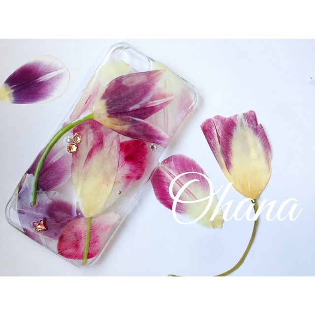 Iphone6用 チューリップの押し花iphoneケース Ohana Shop