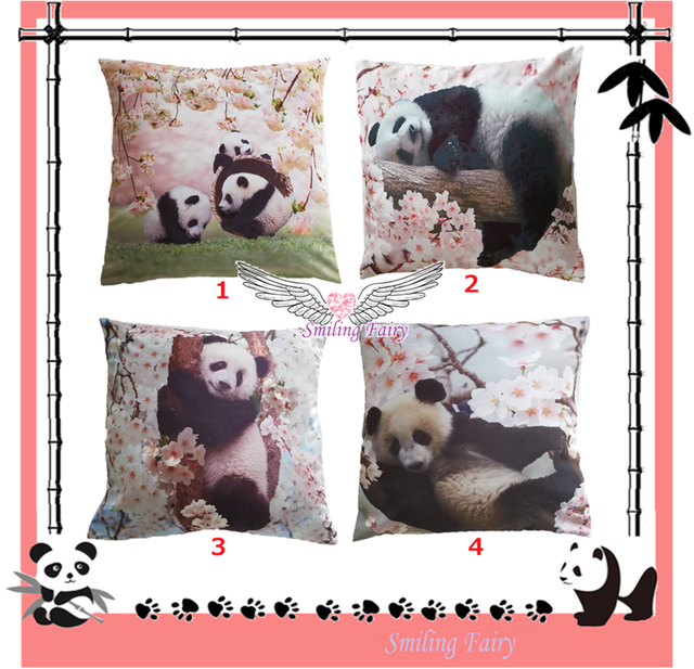 パンダクッションカバー パンダちゃん 桜シリーズ 1 癒しグッズ インテリア Funhobby