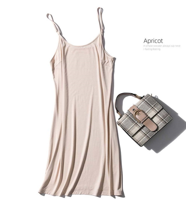 送料無料 キャミソール ワンピース スリップ レディース 大きいサイズ インナー 下着 肌着 ノースリーブ タンクトップ 薄手 透け防止 Mer0057 パーティードレス通販emile