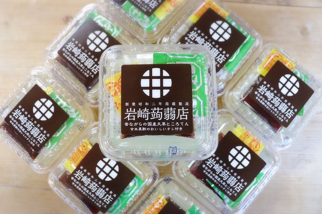 昔ながらの手づくり製法【国産天草ところてん】10個セット(玄米黒酢タレ付き)(まとめ買いでお買い得!通常価格の5%オフ)