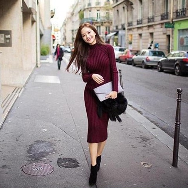 ニットワンピース 秋冬 ハイネック タイト セクシー ワンピース 韓国 ファッション レディース ボトルネック 上品ワンピース オルチャン ファッション 冬服 レディース ロングワンピース リブニット 伸縮 ストレッチ ニットワンピ ワインレッド 白 黒 秋冬 ワンピース