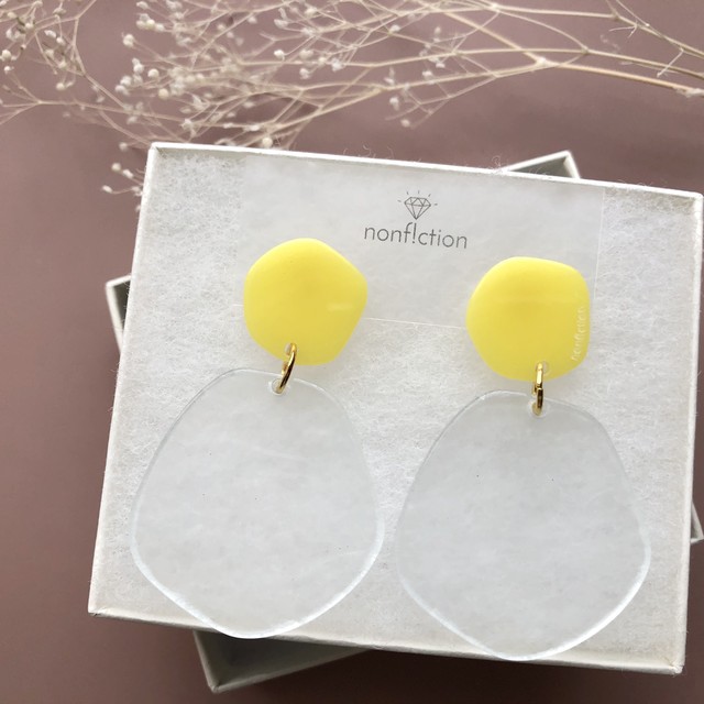Natural Shape 和紙アクリル レモンイエロー Nonf Ction