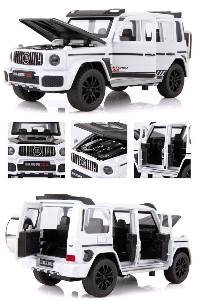 送料無料 1 32 ブラバス Brabus メルセデスベンツ G700 Amg ゲレンデ Suv 白 ホワイト ミニカー ダイキャストカー モデルカー コレクション Hachinohe Base 1518