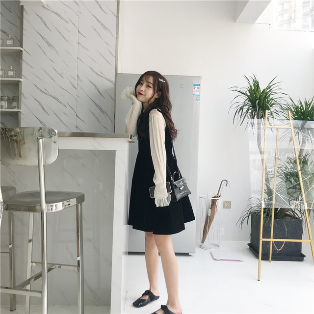 セットアップ ツーピース ブラウス キャミソールワンピース ミニ丈 ガーリー Cute Sweet お出かけ デート 長袖 透け感 モノトーン 無地 Arroser