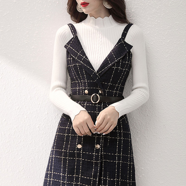 ツイード ワンピース ラップワンピース Vネック Aライン ベルト付き ノースリーブ ミニ丈 ひざ丈 可愛い レディース エレガント フォーマル レトロ お出かけ お買い物 デート 通勤 Ol 女子会 春 秋 Like Fashion プラス