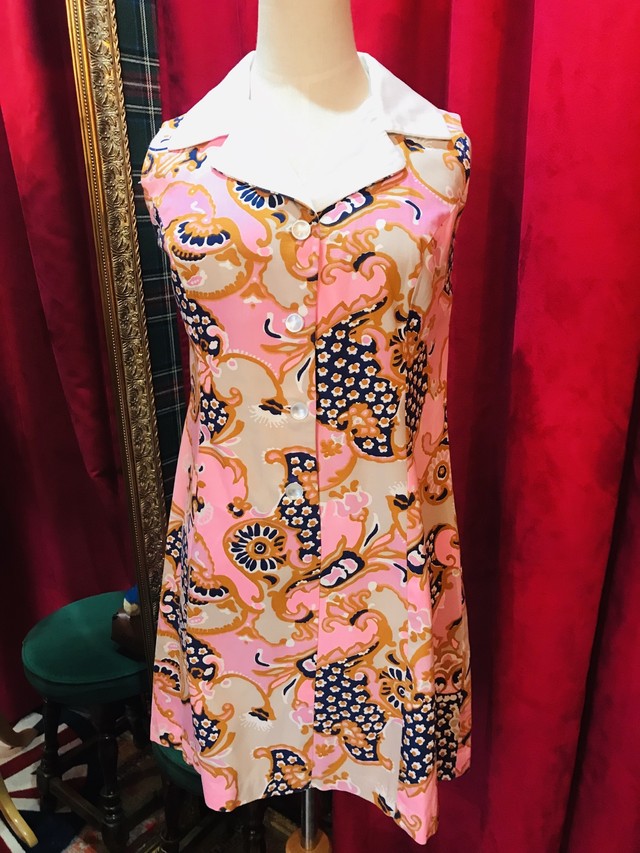 英国70 ｓ Vintage ワンピース More Tea Vicar