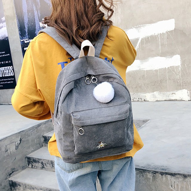 韓国ファッション 旅行 イベント 通学リュック 女子 レディース リュック カジュアル ナチュラル コーデュロイリュック トレンド 大容量 ネット通販 購入 激安 10代 代 30代 40代 春夏秋冬 Roprot ロプロット ファッション レディースアパレル販売