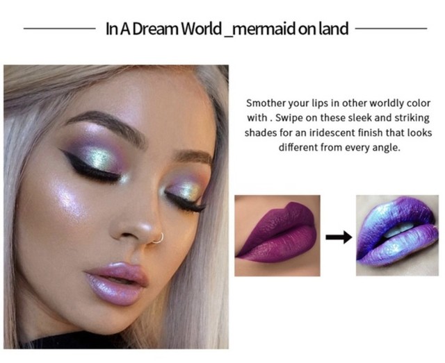 Handaiyan リップグロス クリア 透明 ラメ パール 01 ユニコーンカラー Jantile