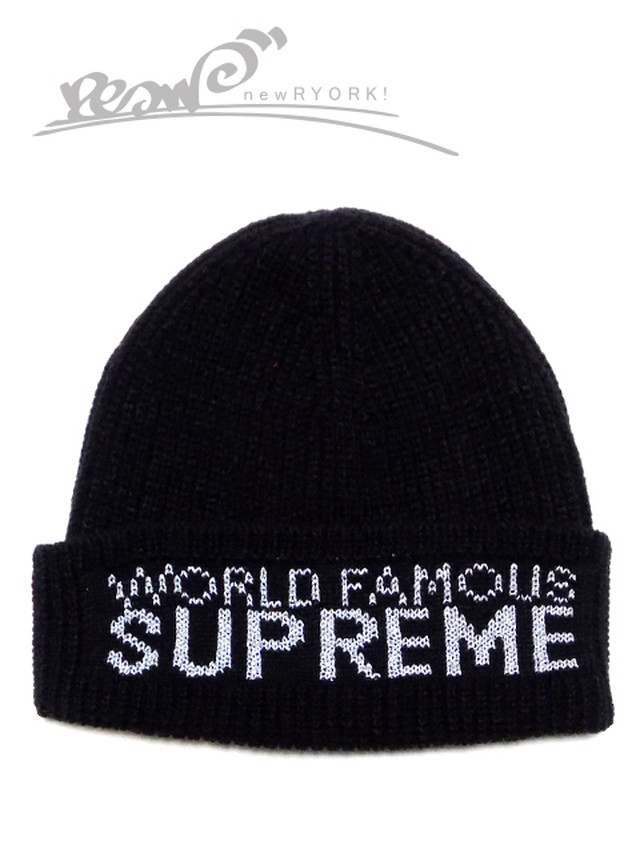 Supreme シュプリーム World Famous Beanie Fw メンズ ニットキャップ ブラック シュプリームワールドフェイマスビーニーse699r Newryork