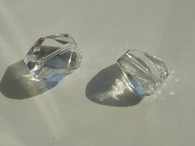 大粒 水晶 カットビーズ 2種類セット 4石 Stones