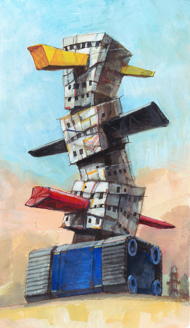 【とんかちしょうねん】原画「 Strange Vehicle A 」