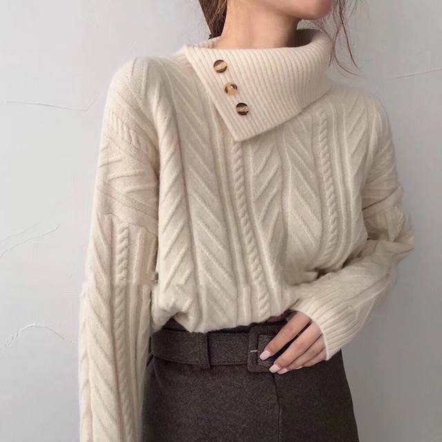 〈カフェシリーズ〉タートルネックプルオーバー【turtle neck sweater】