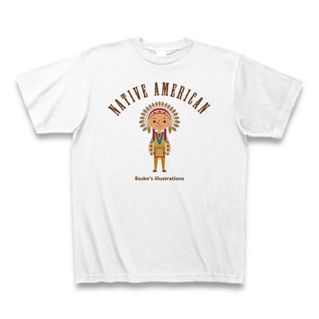 Native American 04 8sukeオリジナルデザインtシャツ Hachisuke 8sukeのオリジナルイラストtシャツ専門店