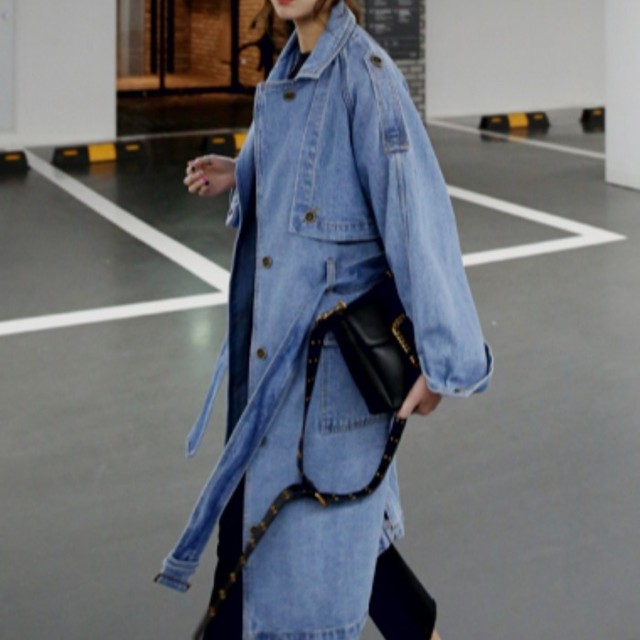 アウター 40代ファッション 秋冬 エレガント きれいめ 大人 30代 40代 50代 デニム トレンチコート シングルボタン ベルト付き ミモレ丈 カジュアル ボーイッシュ お出かけ デート 大きいサイズ Rb A10 0118 Redbell