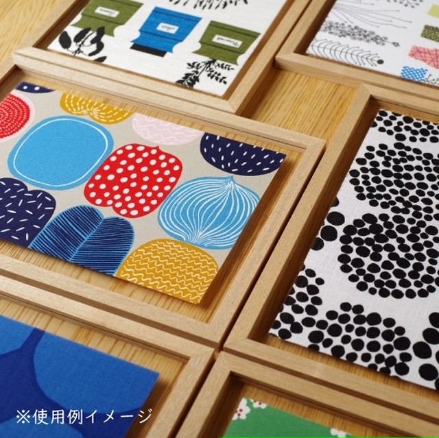 ファブリックパネル 北欧 Marimekko Pienet Kivet マリメッコ アートパネル 限定 廃盤生地 インテリア 壁掛け 無垢材 タモ 額縁 Casaroom