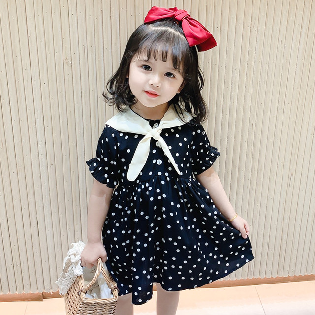ドット 半袖 ワンピース ドレス スカート レトロ 韓国 子供服 キッズ ベビー プチプラ 1歳 2歳 80 90 100 110 1 130 取寄 発送目安14 21日営業日 Laff Store For Baby Kids ベビー キッズ 子供服 ショップ情報 配送スケジュール要確認